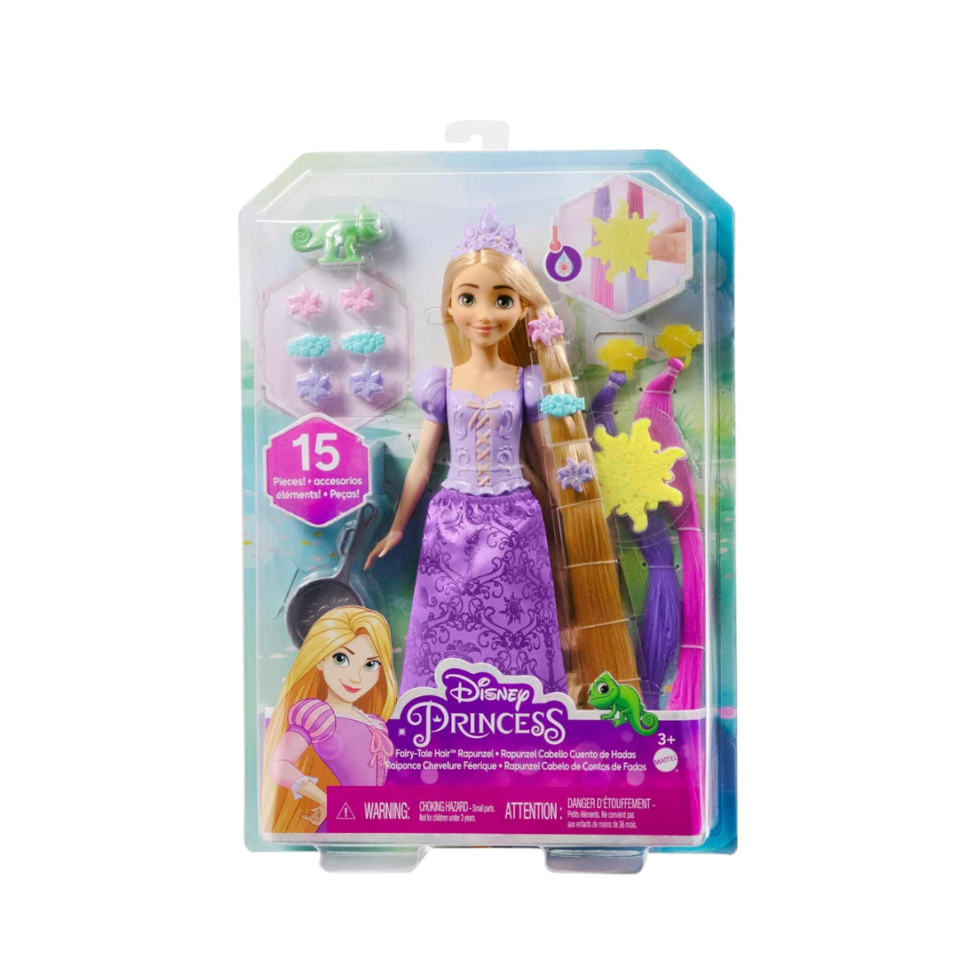 Disney Mattel Princess Toys, Rapunzel Doll with Color-Change Hair Extensions&Hair-Styling Pieces, Inspired By The Movie?? HLW18