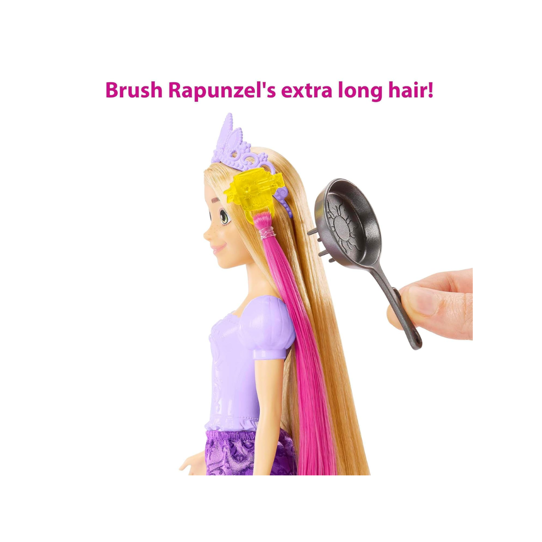 Disney Mattel Princess Toys, Rapunzel Doll with Color-Change Hair Extensions&Hair-Styling Pieces, Inspired By The Movie?? HLW18