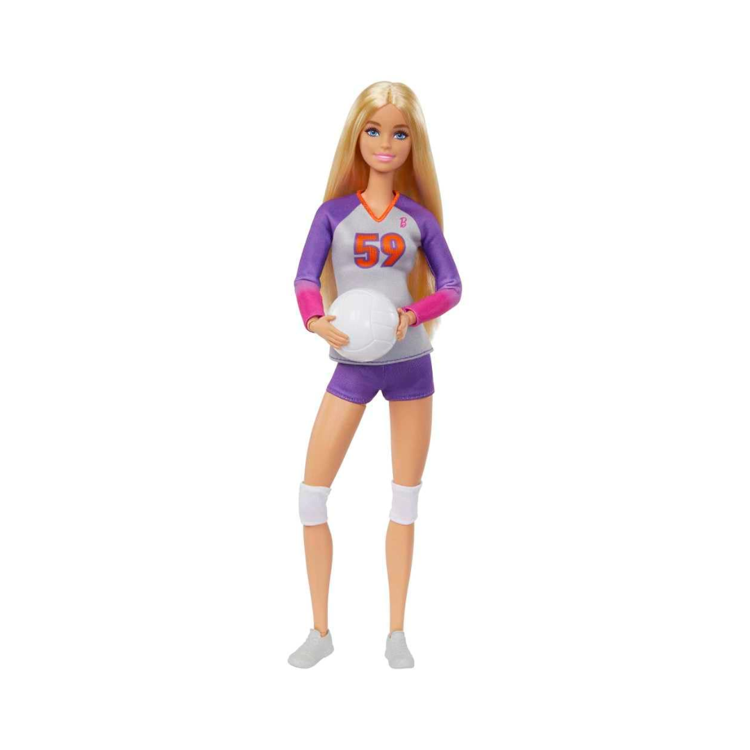 Barbie Doll & Accessories, Made to Move™ Career Volleyball Player Doll with Uniform and Ball, HKT72