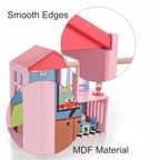 Chanak Wooden Doll House for Kids, Role Playing Doll House Set for Girls with 4 Rooms, Pretend & Play Doll House for Girls Above 3 Years, Painted with 100% Non-Toxic Colors, BIS Approved. (16 PC)