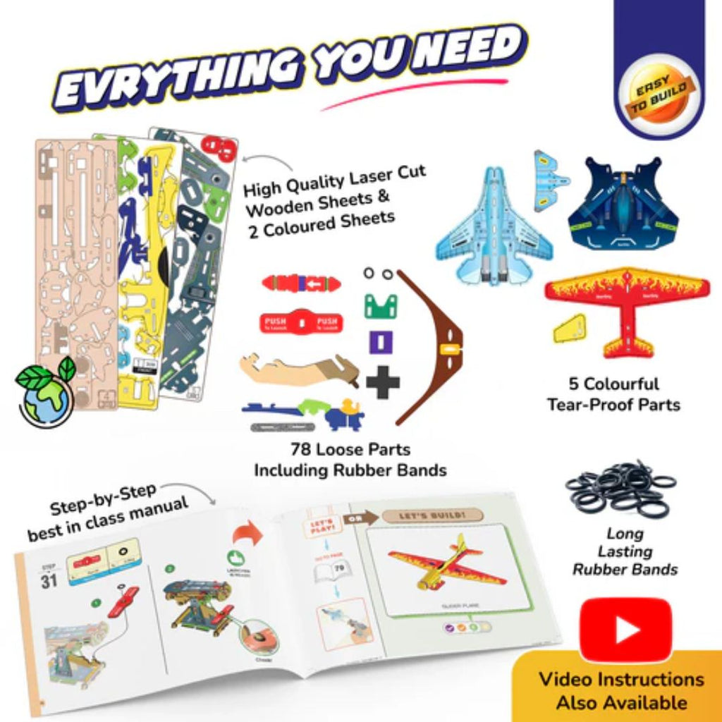 Airplanes Launchers | 6 - 12 years | DIY STEM Construction Toy
