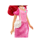 Disney Mattel Princess Toys, Ariel Fashion Doll in Signature Pink Dress and 9 Accessories, Inspired by The Movie , HLX34