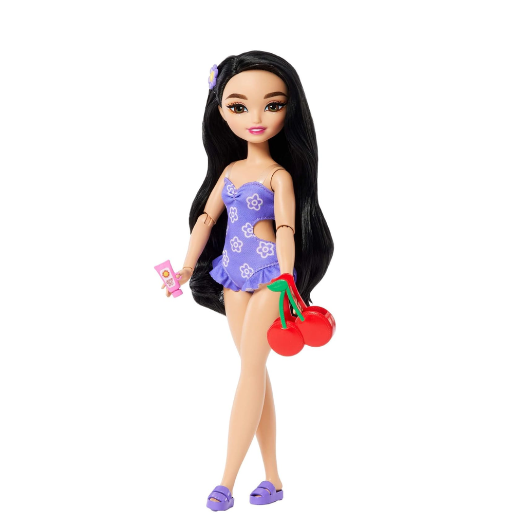 Barbie Dream Besties Beach Renee Doll for Girls Age 4+ , JGH86
