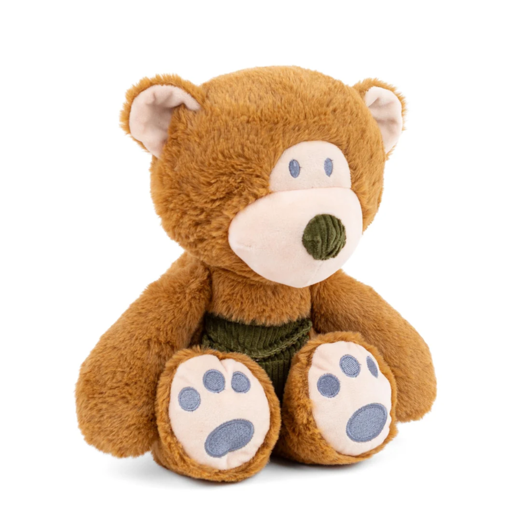 Mirada Huggable Bear with Pocket - Brown – 25cm