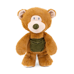 Mirada Huggable Bear with Pocket - Brown – 25cm