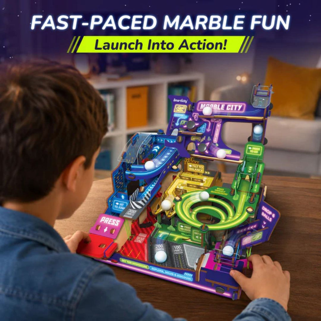 Ultimate Marble City | 8 - 14 years | 3in1 Exciting Game Zones: Spiral, Maze & Hopper