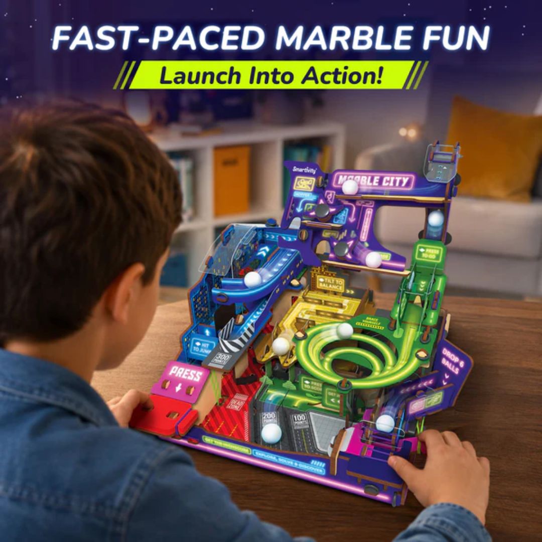 Ultimate Marble City | 8 - 14 years | 3in1 Exciting Game Zones: Spiral, Maze & Hopper
