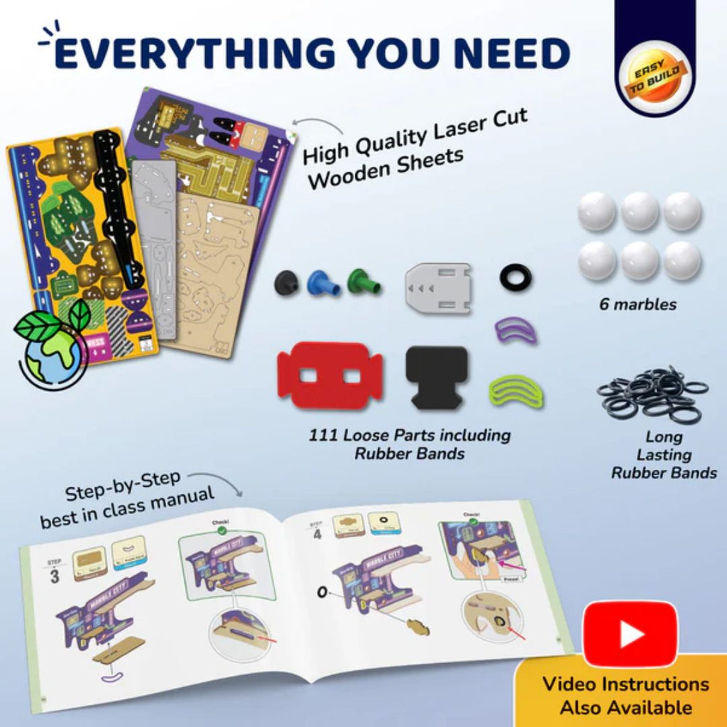 Ultimate Marble City | 8 - 14 years | 3in1 Exciting Game Zones: Spiral, Maze & Hopper