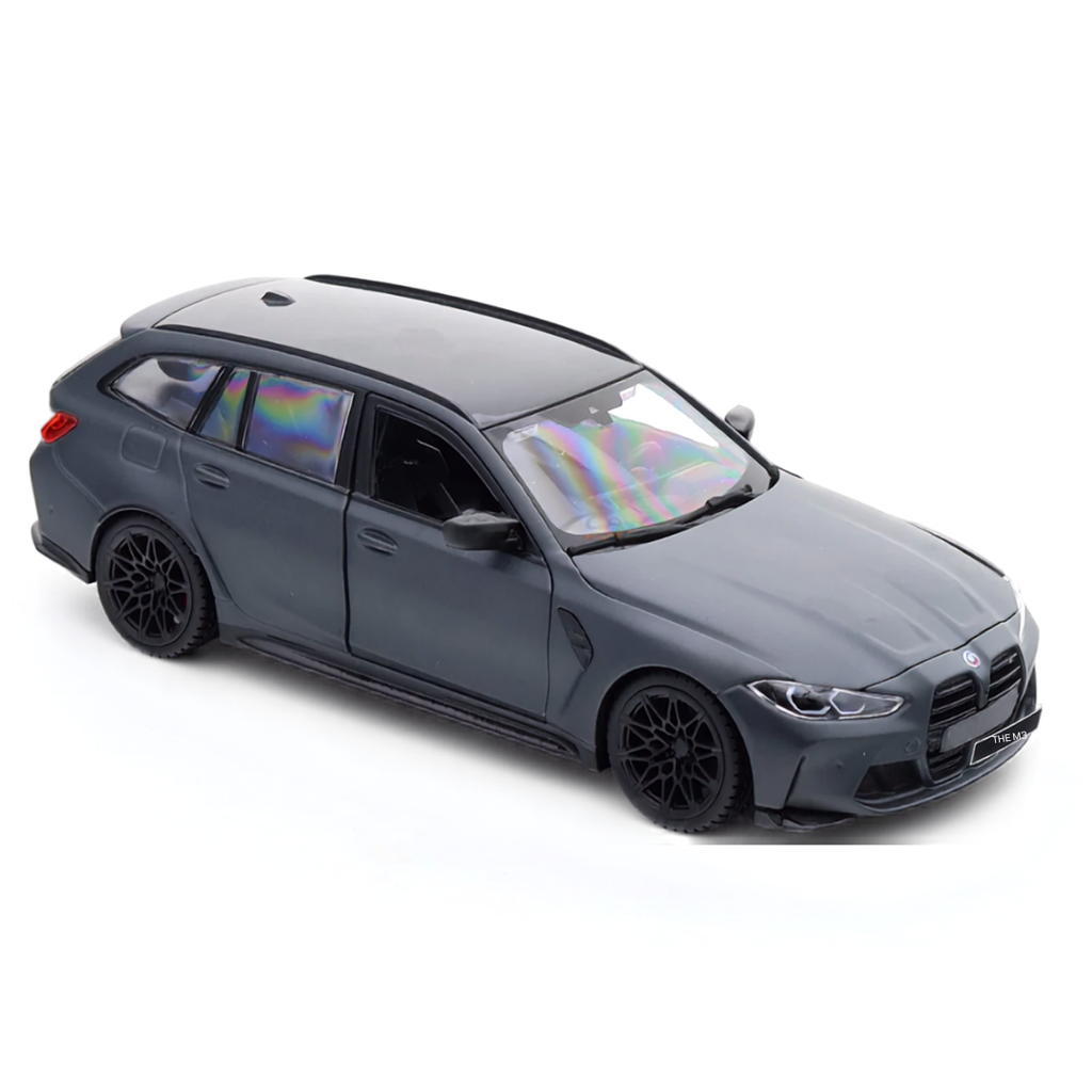 2023 BMW M3 Touring Matte Grey 1:24 Bburago licensed diecast scale model car collectible