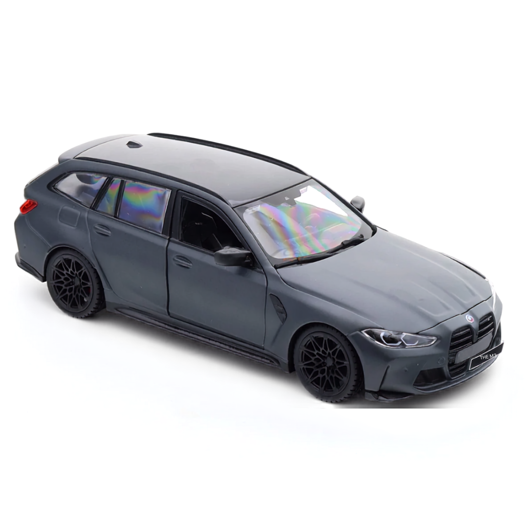 2023 BMW M3 Touring Matte Grey 1:24 Bburago licensed diecast scale model car collectible