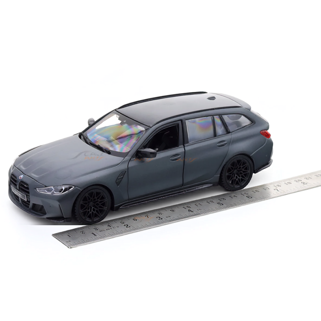 2023 BMW M3 Touring Matte Grey 1:24 Bburago licensed diecast scale model car collectible