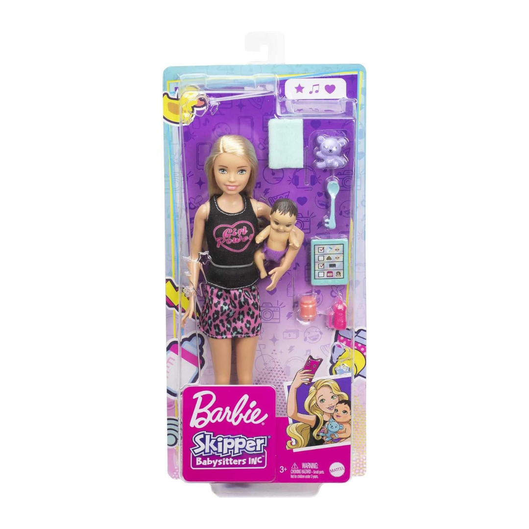 Barbie Skipper™ Babysitters Inc.™ Doll & Accessories Baby Doll & 4 Storytelling Pieces for 3 to 7 Year Olds , GRP13