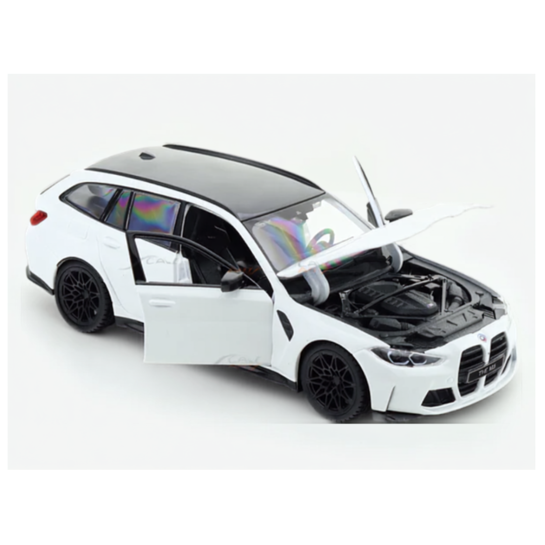 2023 BMW M3 Touring White 1:24 Bburago licensed diecast scale model car collectible