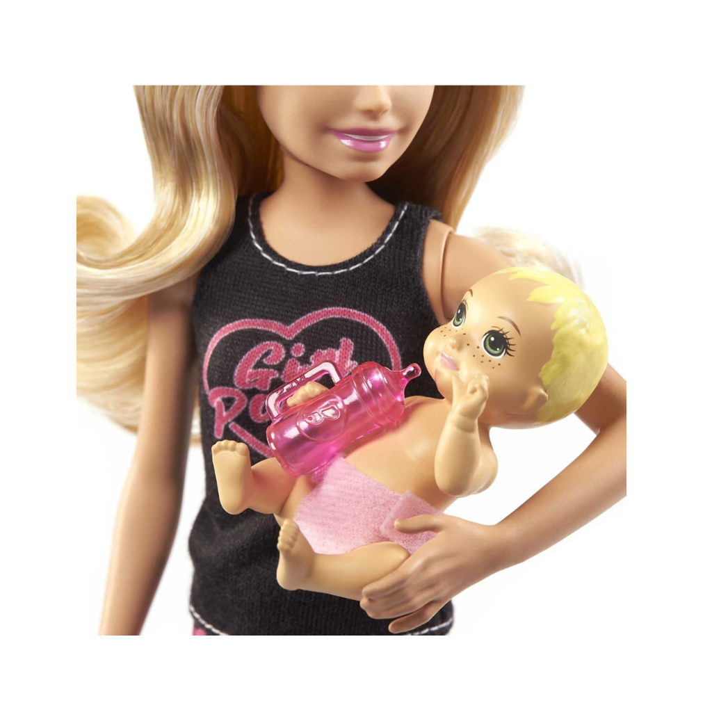 Barbie Skipper™ Babysitters Inc.™ Doll & Accessories Baby Doll & 4 Storytelling Pieces for 3 to 7 Year Olds , GRP13