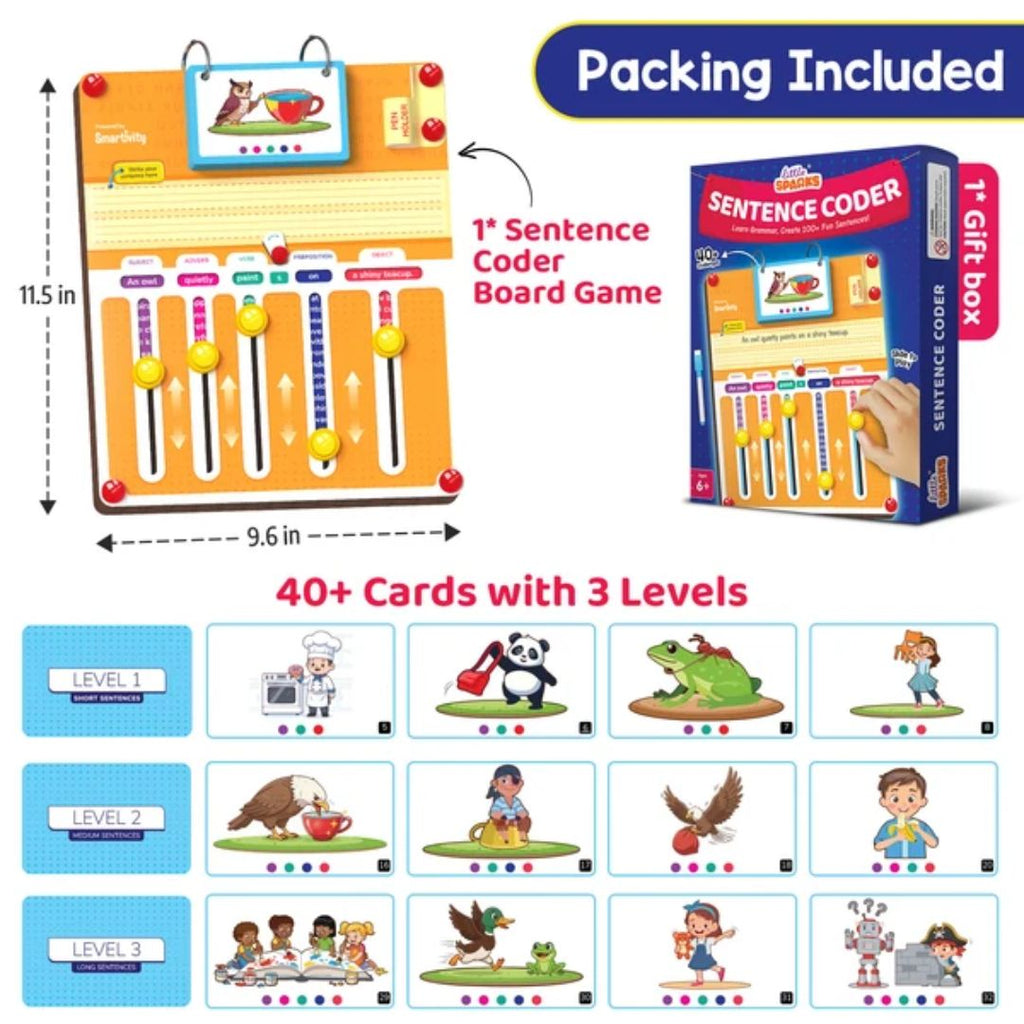 100+ Sentences Building Game | Ages 6-8 years | Travel Friendly