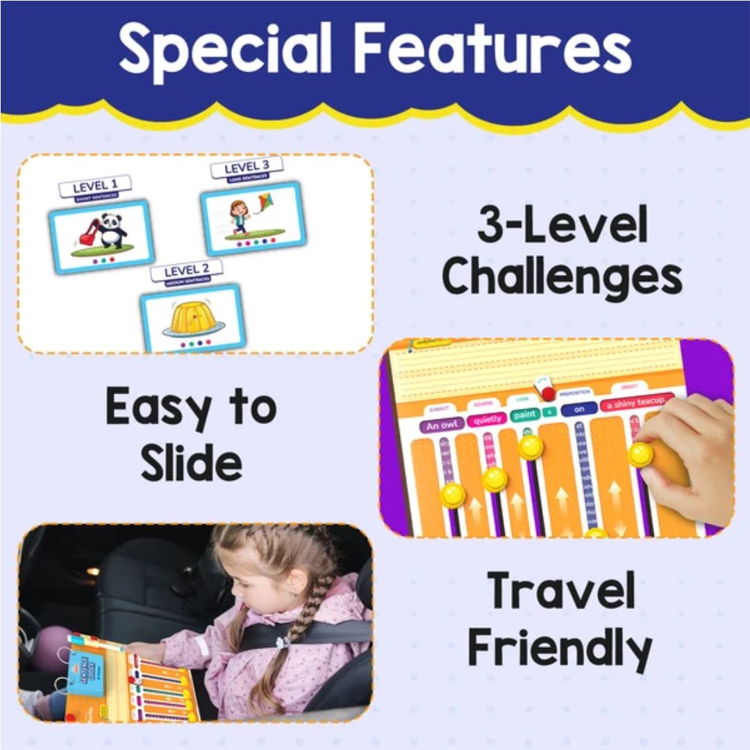 100+ Sentences Building Game | Ages 6-8 years | Travel Friendly