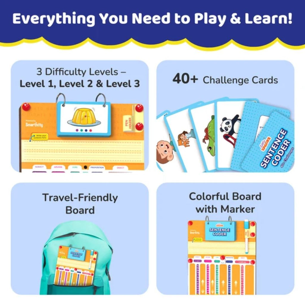 100+ Sentences Building Game | Ages 6-8 years | Travel Friendly