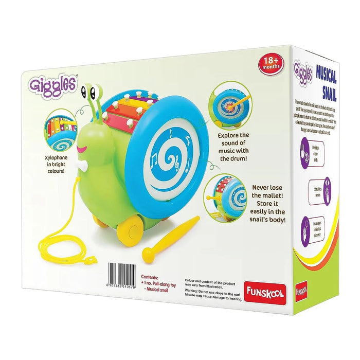 Giggles 3 In 1 Pull Along Musical Snail