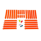 Hot Wheels Track Creator 2-Car Deluxe Pack with 2 1:64 Scale Die-Cast Toy Vehicles, 25 Feet of Different Length Speed Snap Track & Connectors