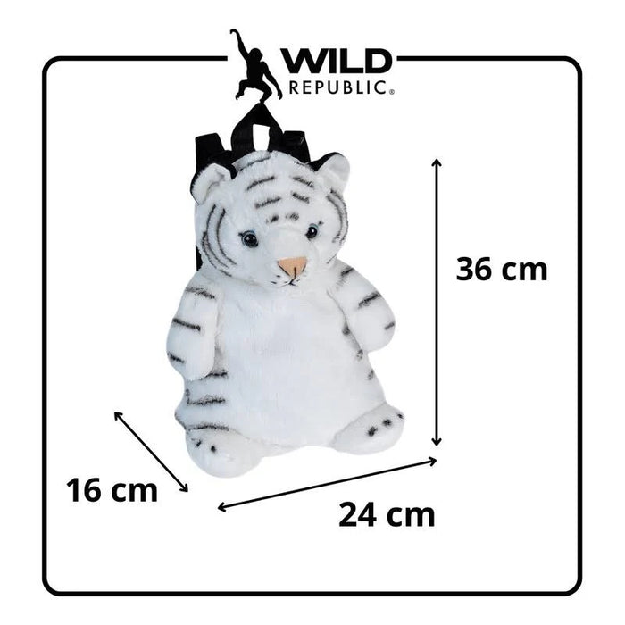 Wild Republic White Tiger Backpack Plush