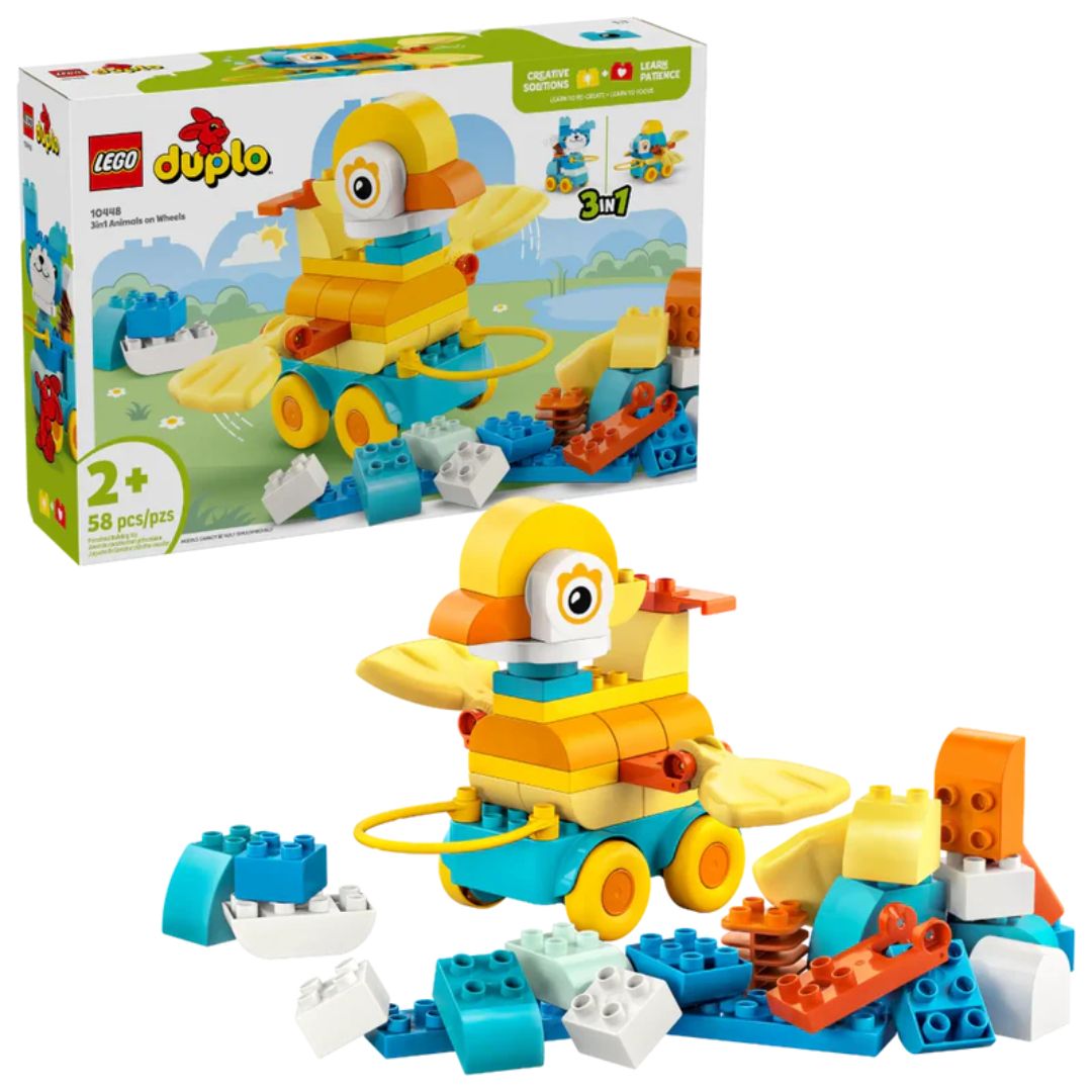 Lego 10448 Duplo 3in1 Animals On Wheels (58 Pieces)