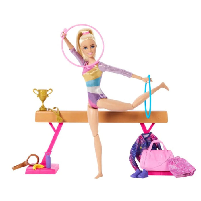 Barbie Gymnastics Playset With Blonde Fashion Doll