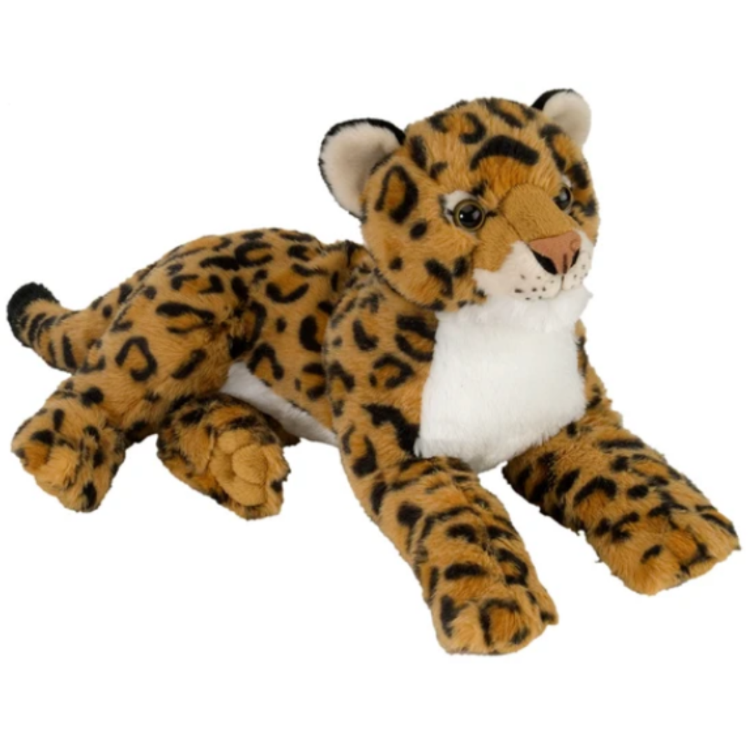 Cuddlekins Laying Leopard 12"