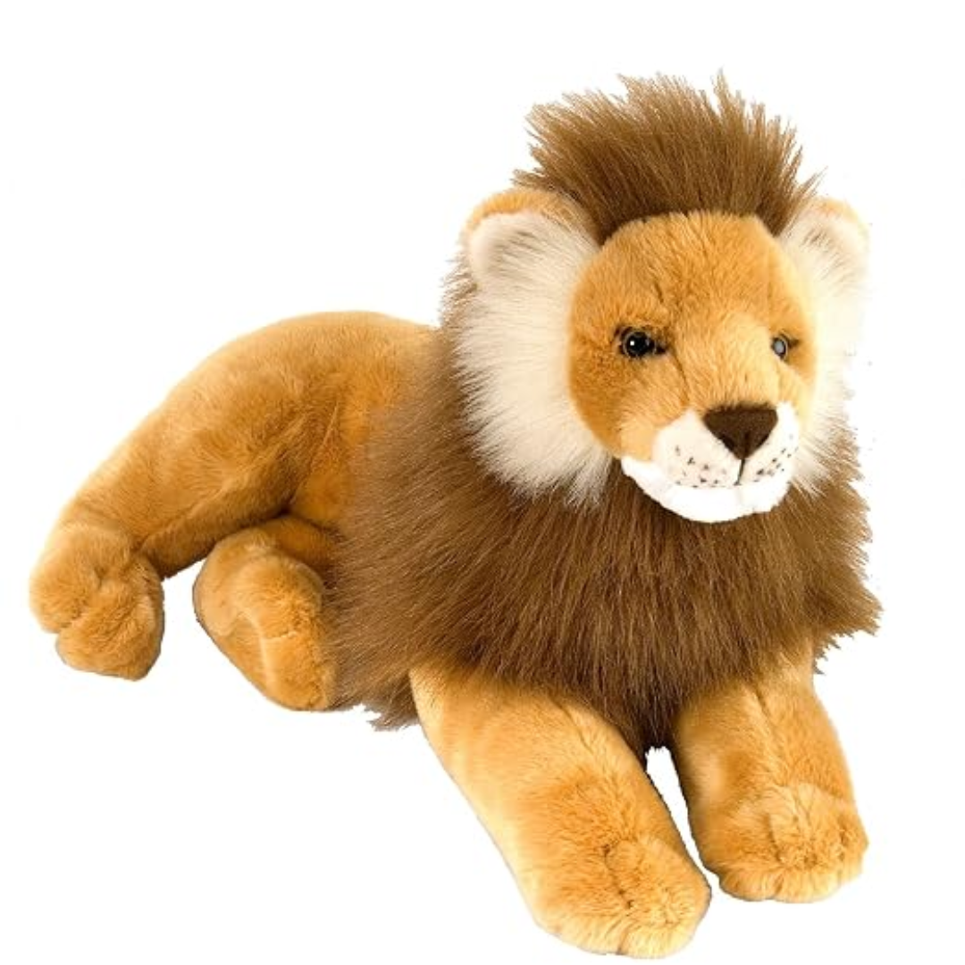 Wild Republic Cuddlekins Lying Male Lion, Brown (16-Inch)