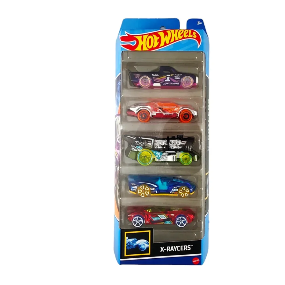 Hot Wheels Car 2024 X-Raycers Pack of 5 + Ferrari 12Cilindri (Graftnator, Cosmic Coupe, Loco Motorin, Electrack, Nerve Hammer) Multi - Color