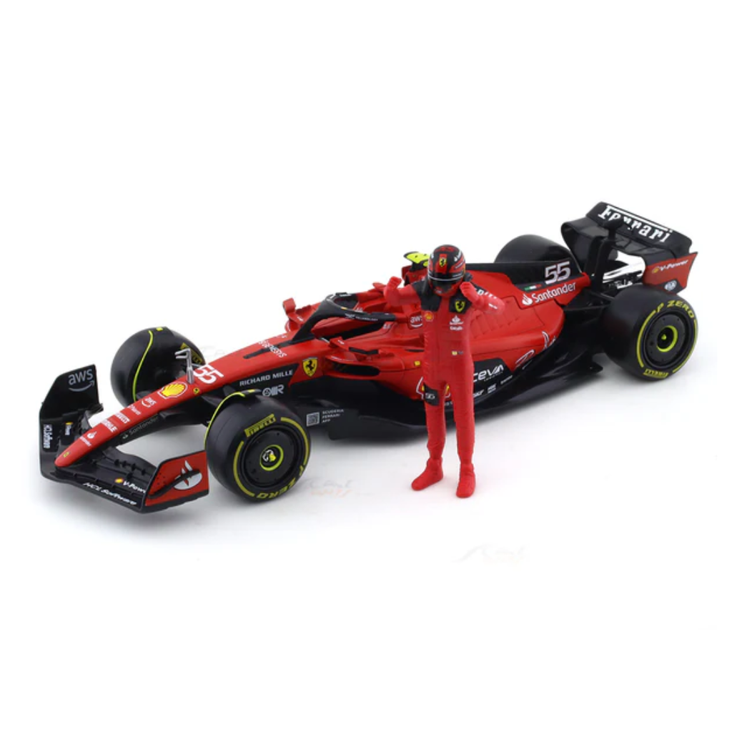 2023 Ferrari SF-23 #55 Carlos Sainz 1:24 Bburago licensed diecast Scale Model car collectible