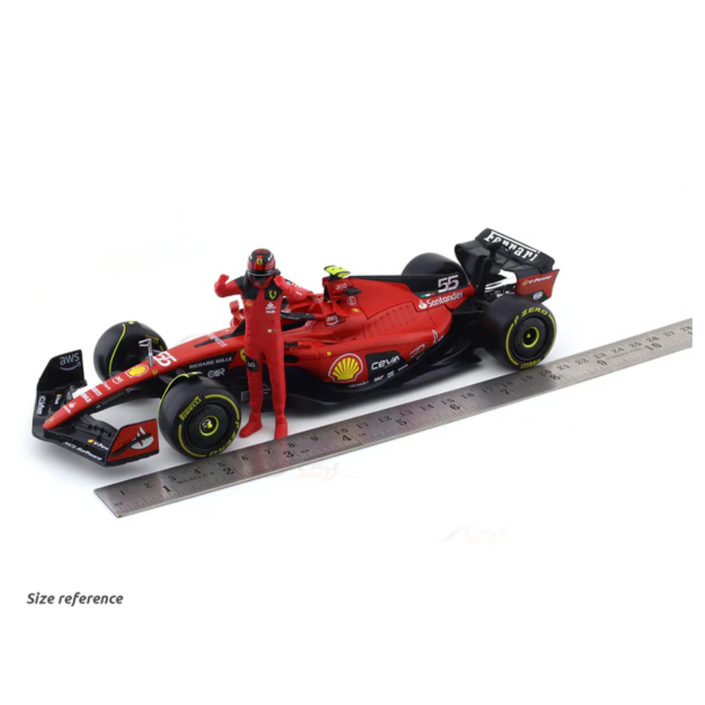 2023 Ferrari SF-23 #55 Carlos Sainz 1:24 Bburago licensed diecast Scale Model car collectible