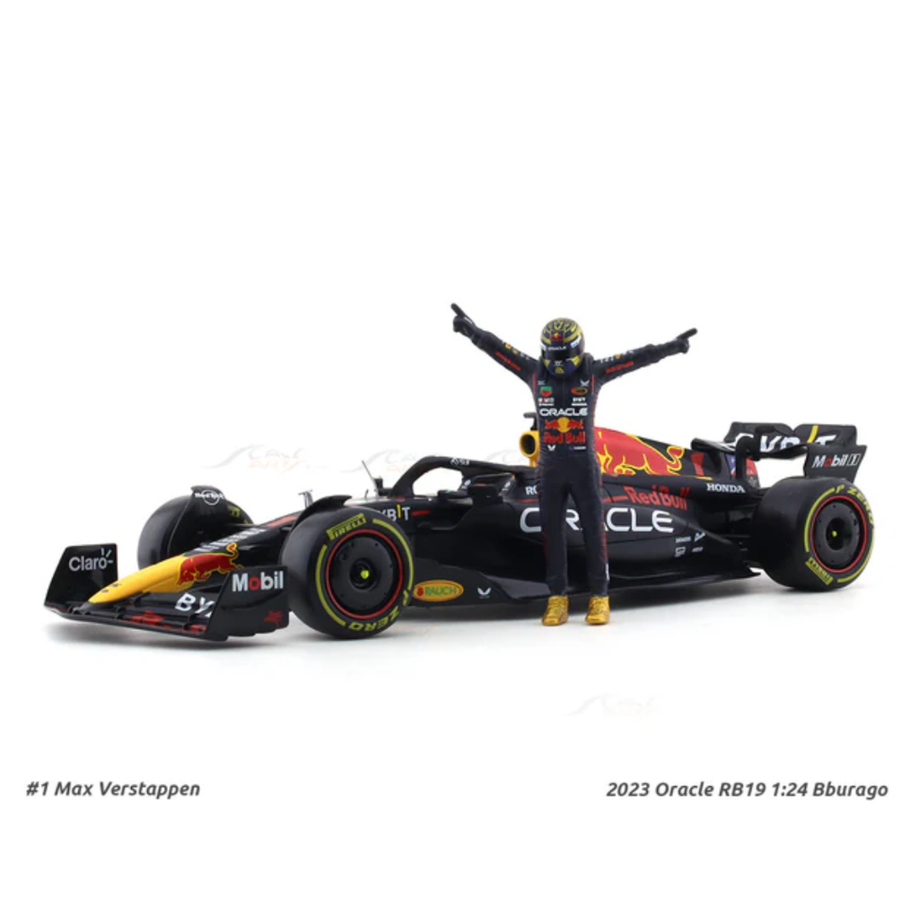 2023 Oracle RB19 #1 Max Verstappen 1:24 Bburago licensed diecast Scale Model car collectible