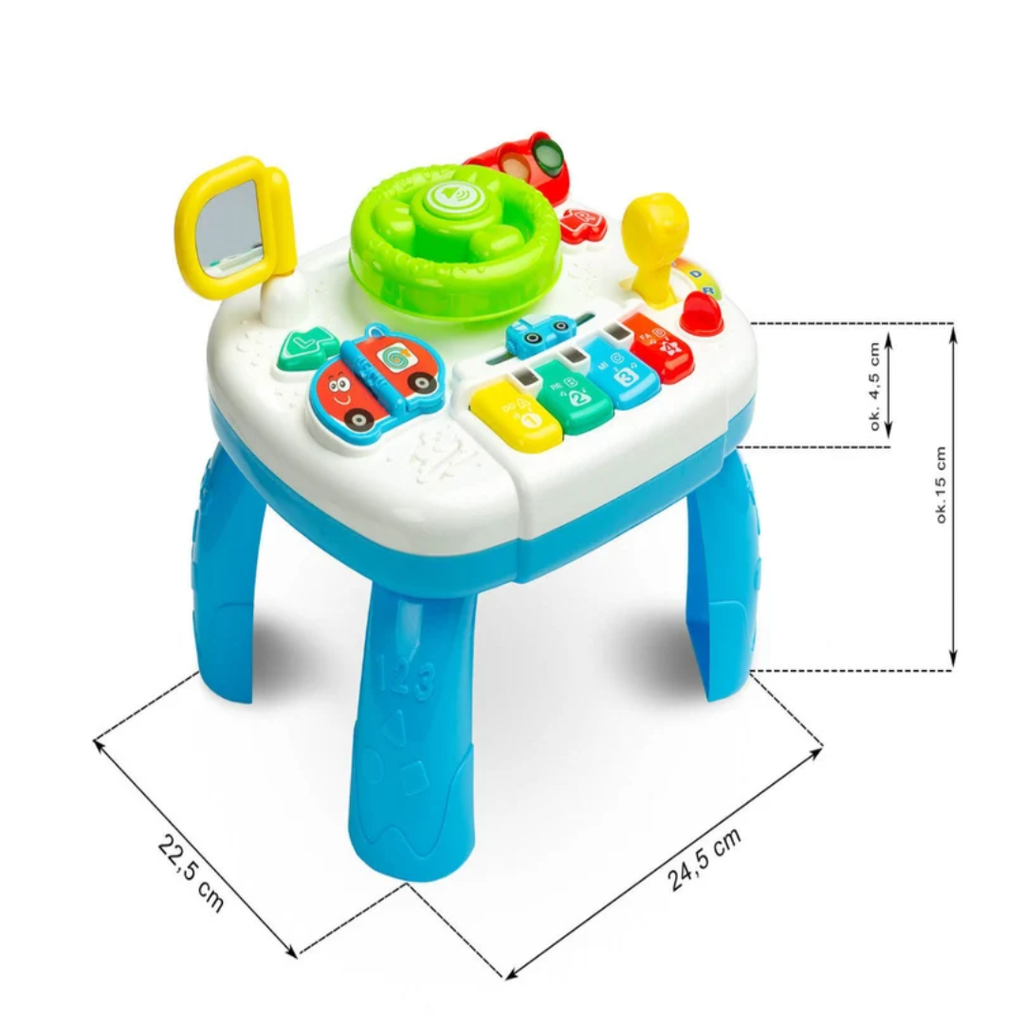 Open Ended 2-in-1 Baby Activity Table – Musical Learning Toy with Lights & Sounds
