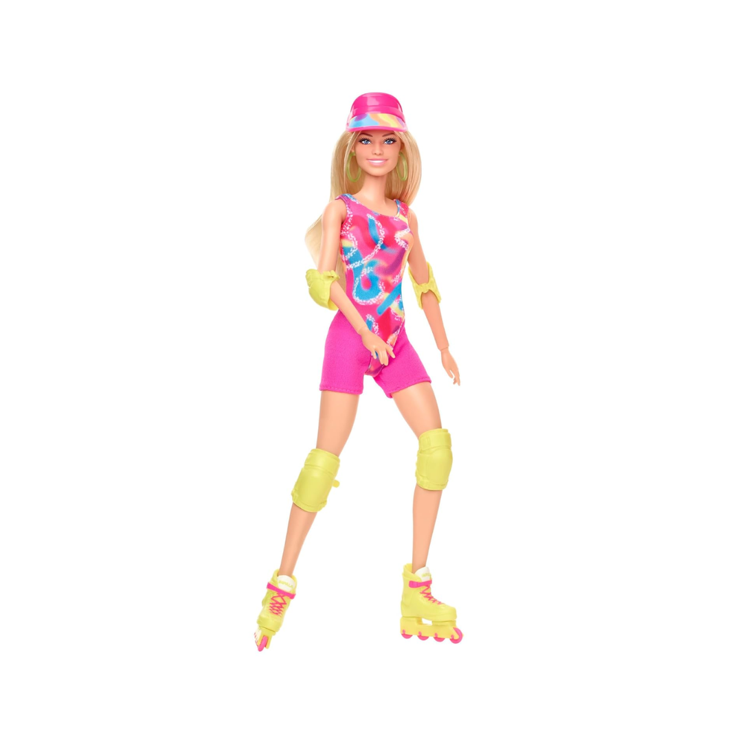 Barbie™ The Movie Doll, Margot Robbie as, Collectible Inline Skating Doll Wearing Leotard, Biker Shorts and Inline Skates, HRB04