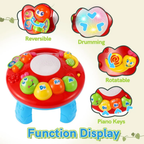 Open Ended Caterpillar Learning Table 2-in-1 Baby Activity Table – Musical Learning Toy