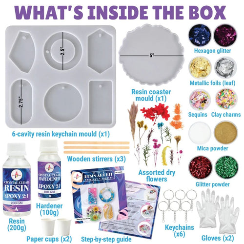 17 in 1 Resin Art Kit | Epoxy Resin Art | DIY Handmade Gifts | Age: 12+ Years