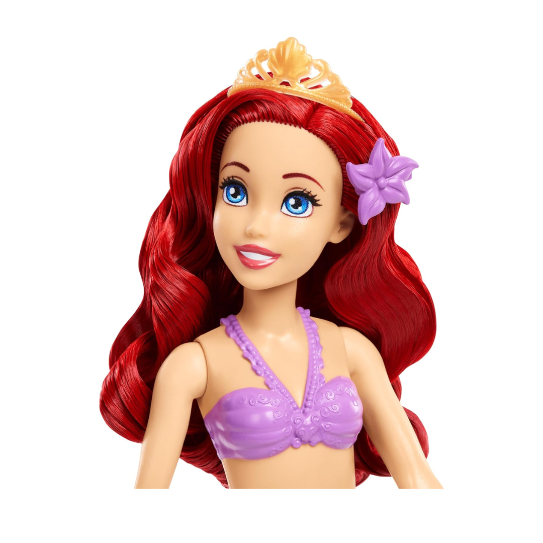 Mattel Disney Princess Ariel Mermaid Doll Playset & Pool Set with Moldable Sand, 3 Sand Molds, Beach Towel & 5 Accessories, Inspired by The Little Mermaid,Doll, HWB39