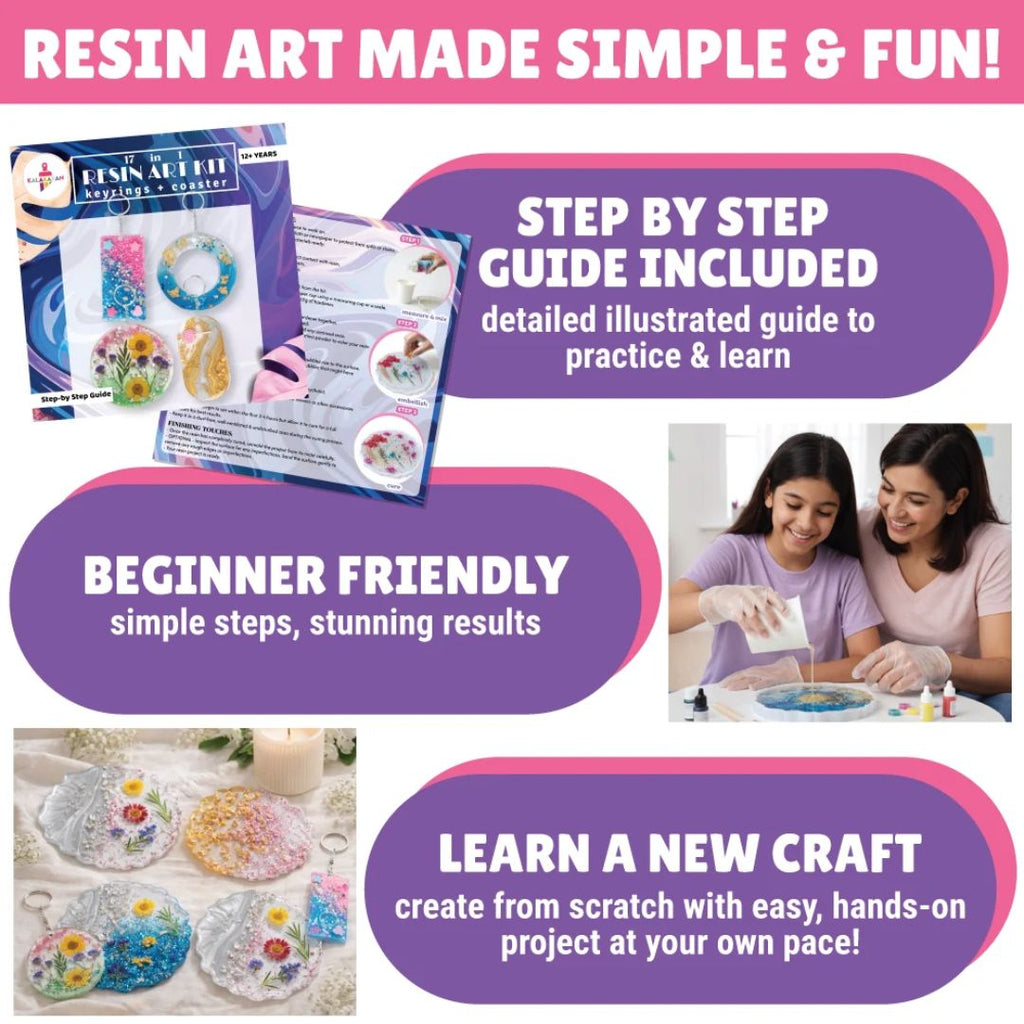 17 in 1 Resin Art Kit | Epoxy Resin Art | DIY Handmade Gifts | Age: 12+ Years