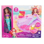 Mattel Disney Princess Ariel Mermaid Doll Playset & Pool Set with Moldable Sand, 3 Sand Molds, Beach Towel & 5 Accessories, Inspired by The Little Mermaid,Doll, HWB39