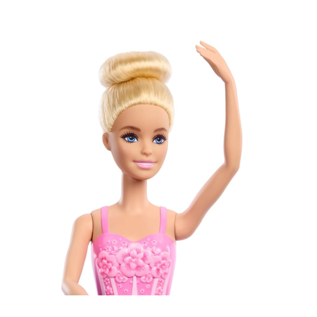Barbie Ballerina Doll, Blonde Fashion Doll Wearing Purple Removable Tutu, Posed with Ballet Arms & “en Pointe” Toe Shoes, HRG34