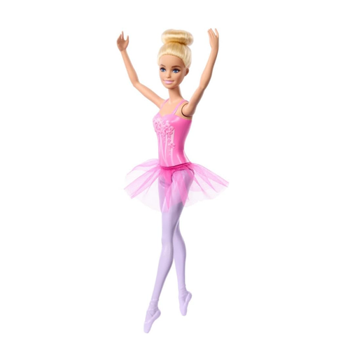 Barbie Ballerina Doll, Blonde Fashion Doll Wearing Purple Removable Tutu, Posed with Ballet Arms & “en Pointe” Toe Shoes, HRG34