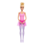 Barbie Ballerina Doll, Blonde Fashion Doll Wearing Purple Removable Tutu, Posed with Ballet Arms & “en Pointe” Toe Shoes, HRG34