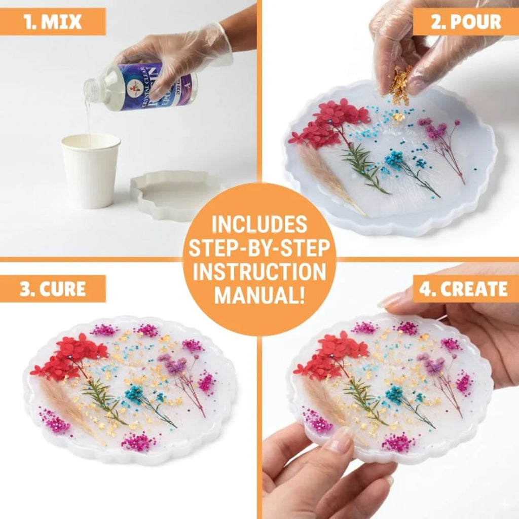 Kalakaram 17 in 1 Resin Art Kit with Moulds for Beginners | Age: 12+ Years