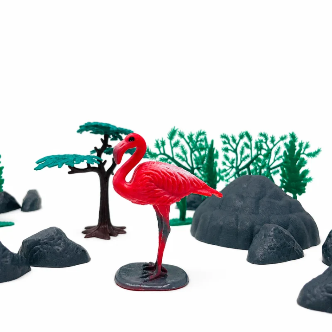 Open Ended Wild Animals Playset - 30 Pcs