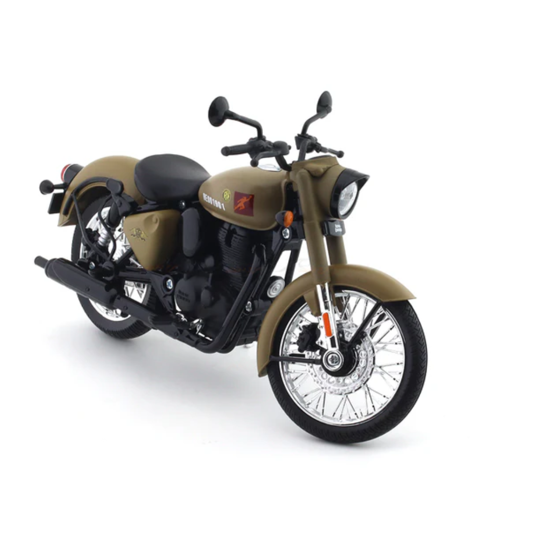 Royal Enfield Classic 350 Signals Sandstorm 1:12 Maisto licensed diecast scale model bike collectible