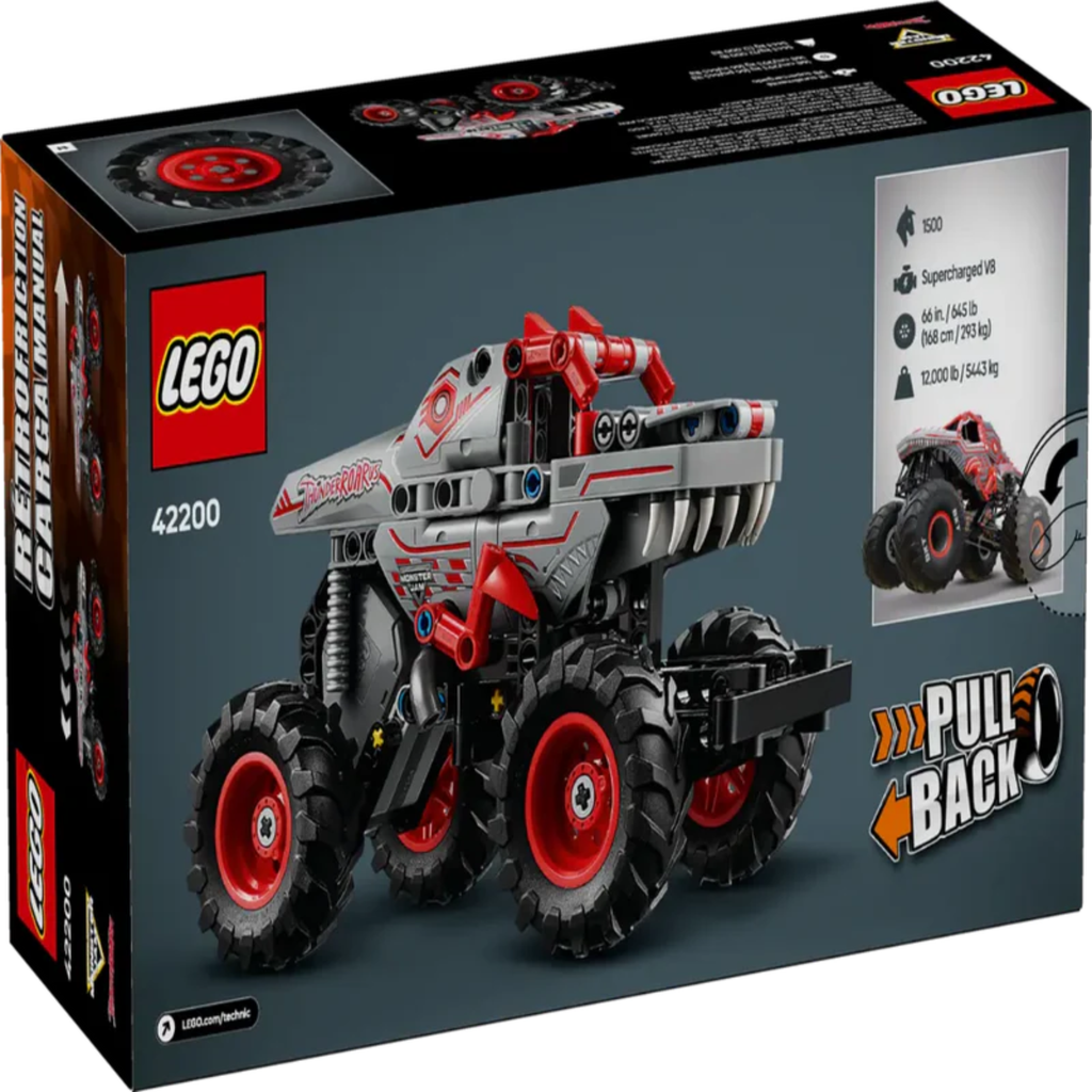 Lego 42200 Technic Monster Jam ThunderROARus Pull-Back (232 Pieces)