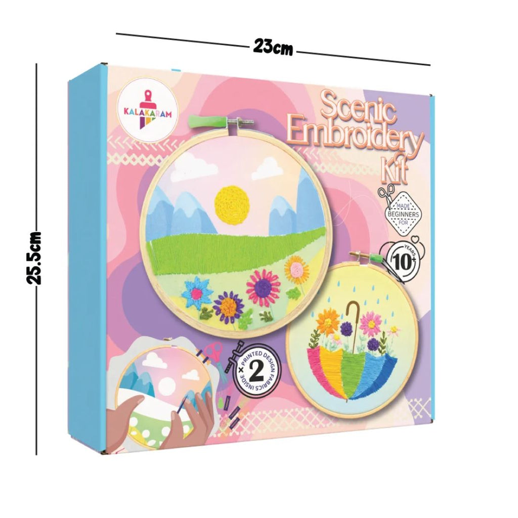 Scenic Embroidery Kit | Stitching & Sewing Art | Home Decor | Age: 10+ Years
