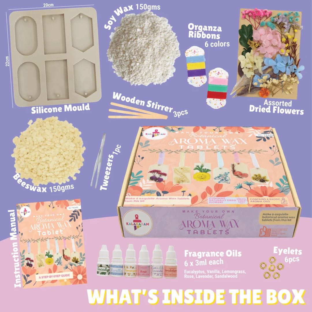 Botanical Aroma Wax Tablet Making Kit | Natural Scents | Home Fragrance | Age: 10-14 Years