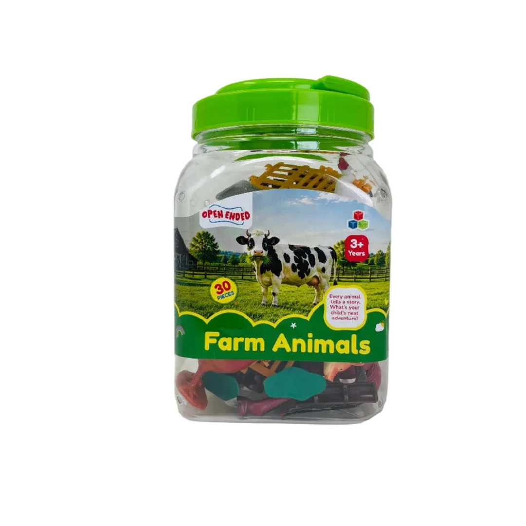 Open Ended Farm Animals Playset - 30 Pcs