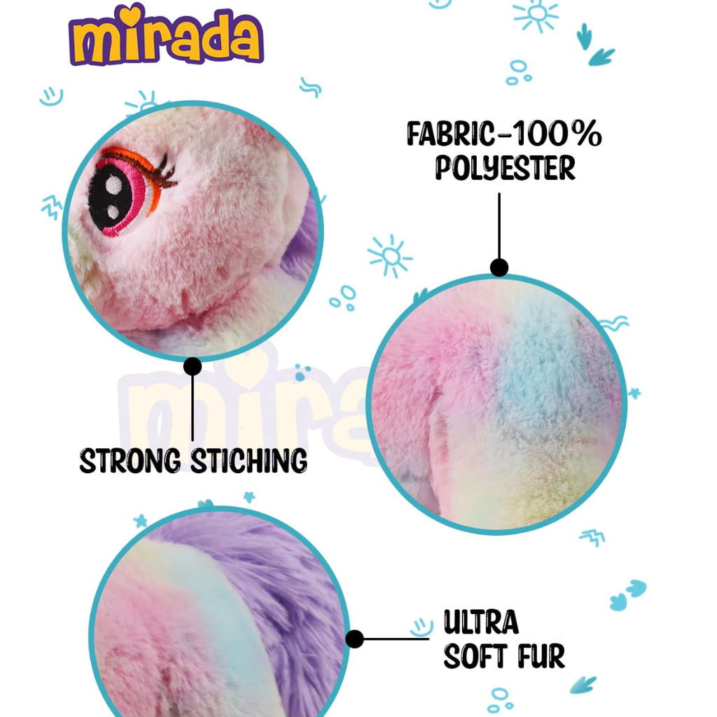 Mirada Enchanting Multicolor Unicorn Soft Toy – 32cm |